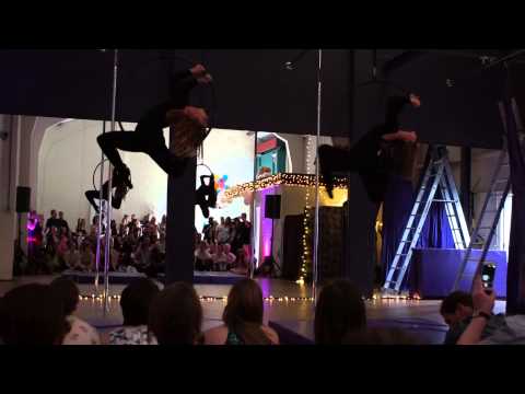 Studio Fly party 2015 Katie and Katerina's aerial hoop