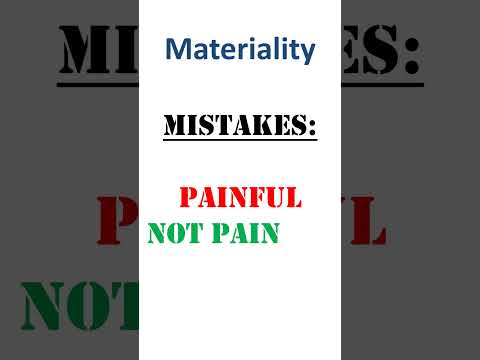 Materiality accounting principle