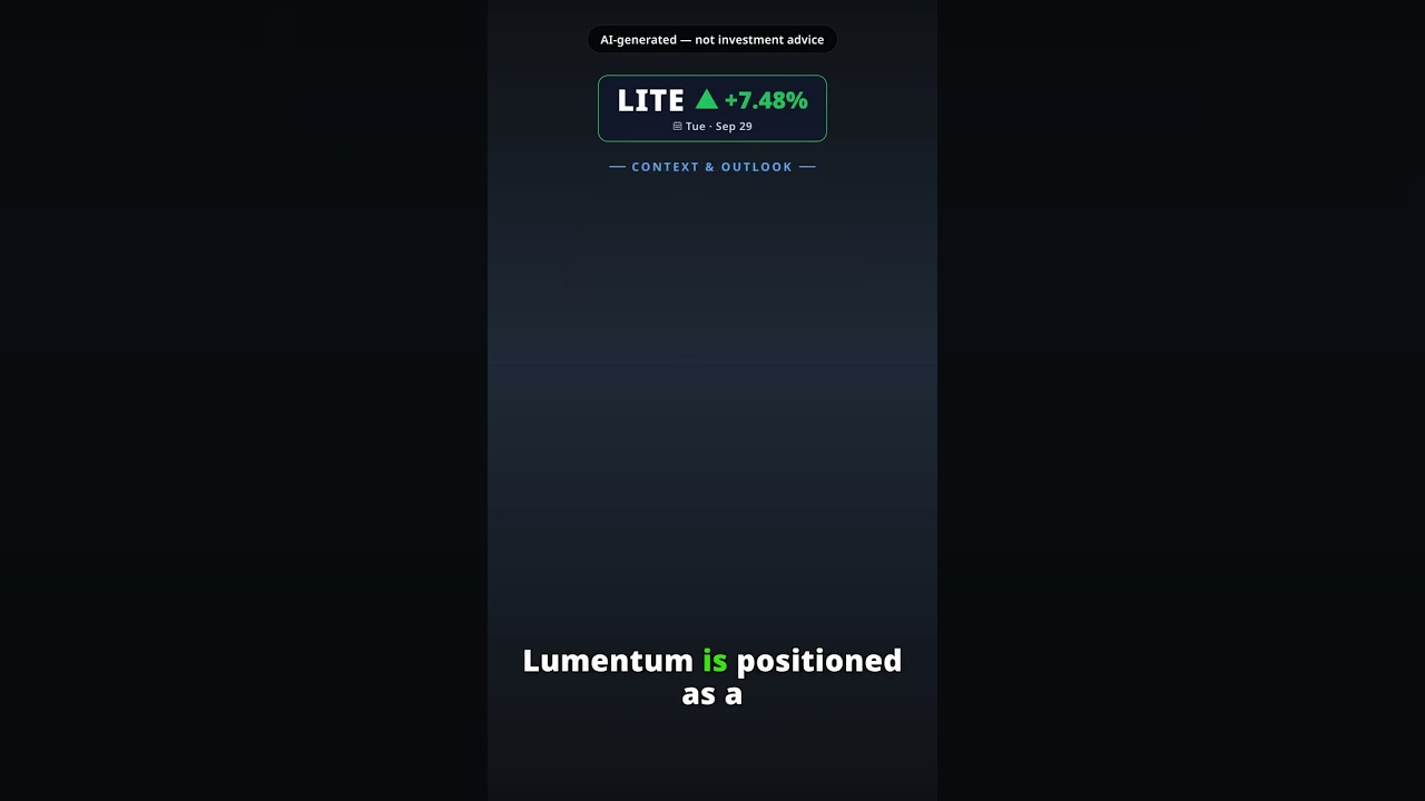 Por que a ação da Lumentum sobe com força hoje? LITE +7.48% (29 set)