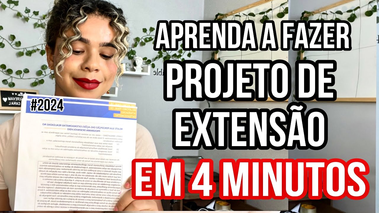 Projeto de extensão em 4 minutos - Aprenda a fazer