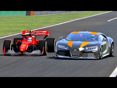 Bugatti Chiron Super Sport 300+ vs Ferrari F1 2021 - Drag Race 20KM