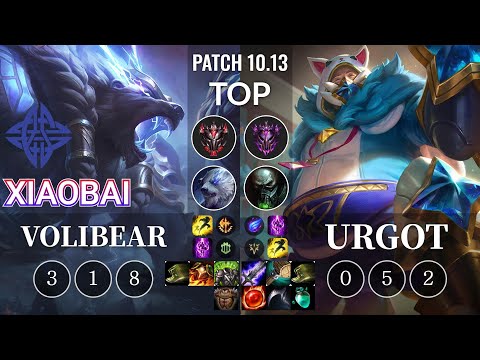 ES Xiaobai Volibear vs Urgot Top - KR Patch 10.13