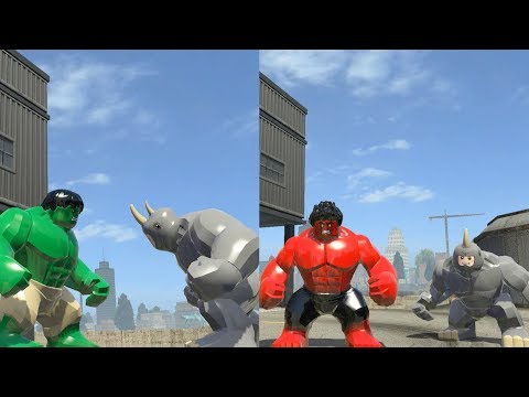 Red Hulk vs Rhino - LEGO Marvel Super Heroes Games