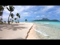 Tropical Island Walk | Ocean Beach Nature | Motu Tane | Bora Bora, French Polynesia 🇵🇫 | 4K Travel