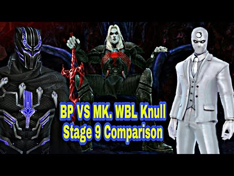 Black Panther VS Moon Knight WBL Knull Stage 9 Comparison - Marvel Future Fight