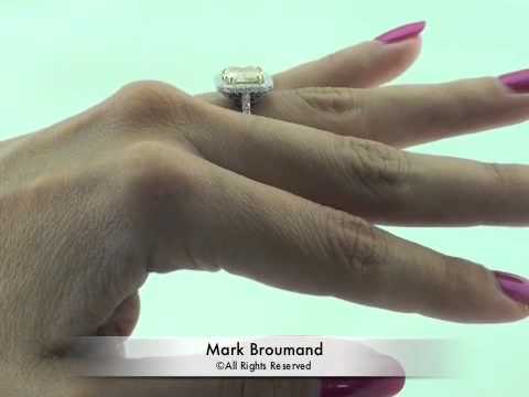3.60ct Fancy Light Yellow Radiant Cut Diamond Engagement Anniversary Ring - Mark Broumand