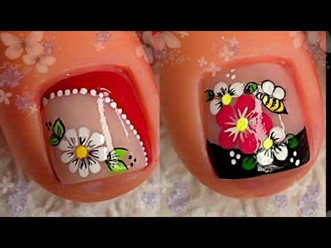 Decora tus uñas fácil con estas HERMOSAS IDEAS | DISEÑOS DE UÑAS PARA PIES 🦶