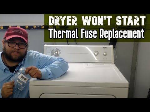 Whirlpool Dryer Won't Start but Has Power - How to Replace Thermal Fuse for a Whirlpool Dryer