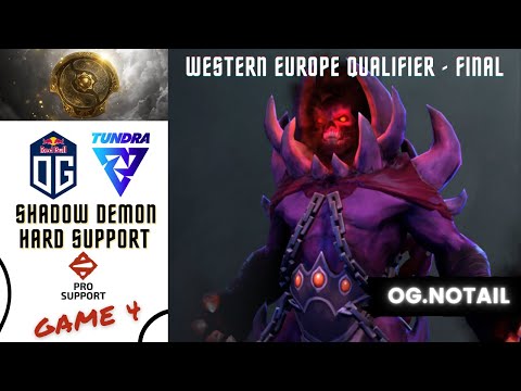 DOTA 2 PRO HARD SUPPORT SHADOW DEMON / OG.NOTAIL / GAMEPLAY / OG vs TUNDRA /Western Europe Qualifier