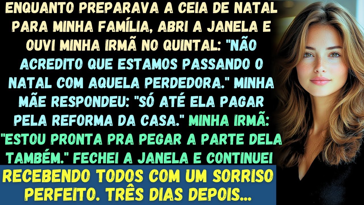 Enquanto eu preparava a festa de Natal para minha família, abri a janela e então...