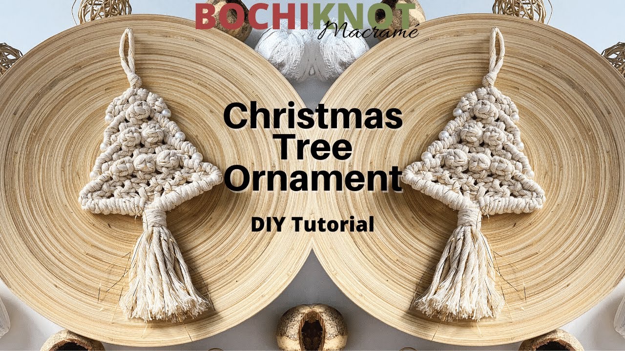 DIY Macrame Christmas Tree Ornament Tutorial | Beginner Pattern