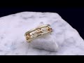 video - Yellow Gold Barbed Wire Wedding Band