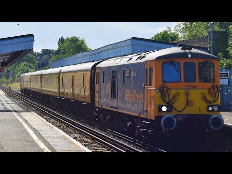 GBRf 73961 & 73964 At Canterbury East on NR Test Train. 21/07/17