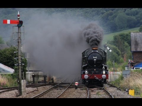 5043 Flies through Craven Arms; The Welsh Marches 13-08-2016