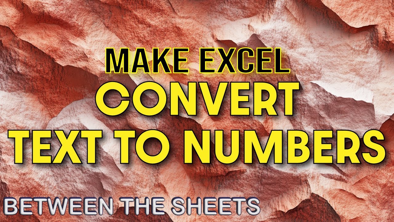 Make Excel convert text to numbers