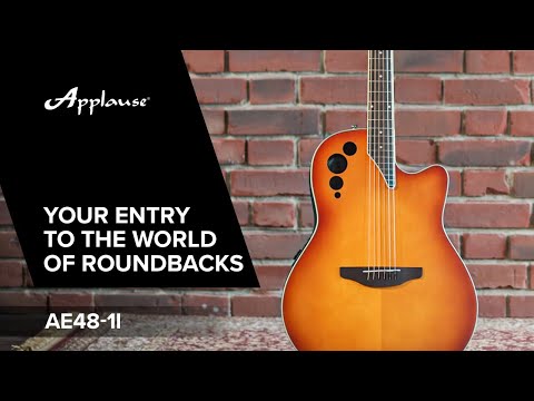 Features (ENG): Applause E-Acoustic Guitar AE48-1I Super Shallow Cutaway Honeyburst Satin