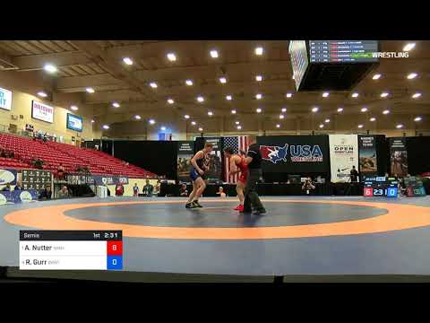 2018 Marine Corps US Open/UWW Junior Greco Roman 63 Semis - Alston Nutter (NMU-) Vs. Riley Gurr (I