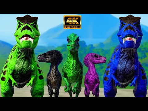 Jurassic World Evolution - Color Tyrannosaurus Rex,Alien Velociraptor Dinosaurs Breakout