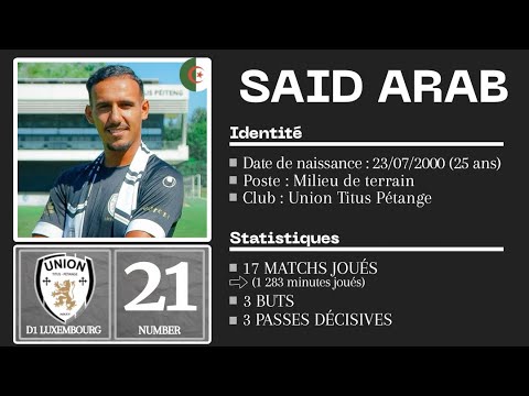 Said Arab - UT Pétange (D1 Luxembourg) - Highlight Vidéo - 2025/2026 (1/2)