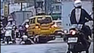 【車禍影片】下雨天滑壘（2023.07.18 新北市三重區三和路四段