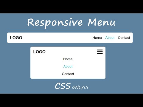 Easy Responsive Menu HTML CSS | CSS Animation