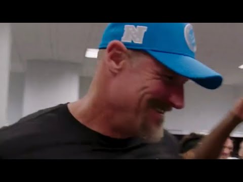 Dan Campbell Gets Emotional When Lions QB Jared Goff Gives him Game Ball in Dallas