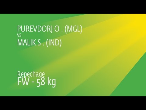 Repechage FW - 58 kg: S. MALIK (IND) df. O. PUREVDORJ (MGL), 12-3