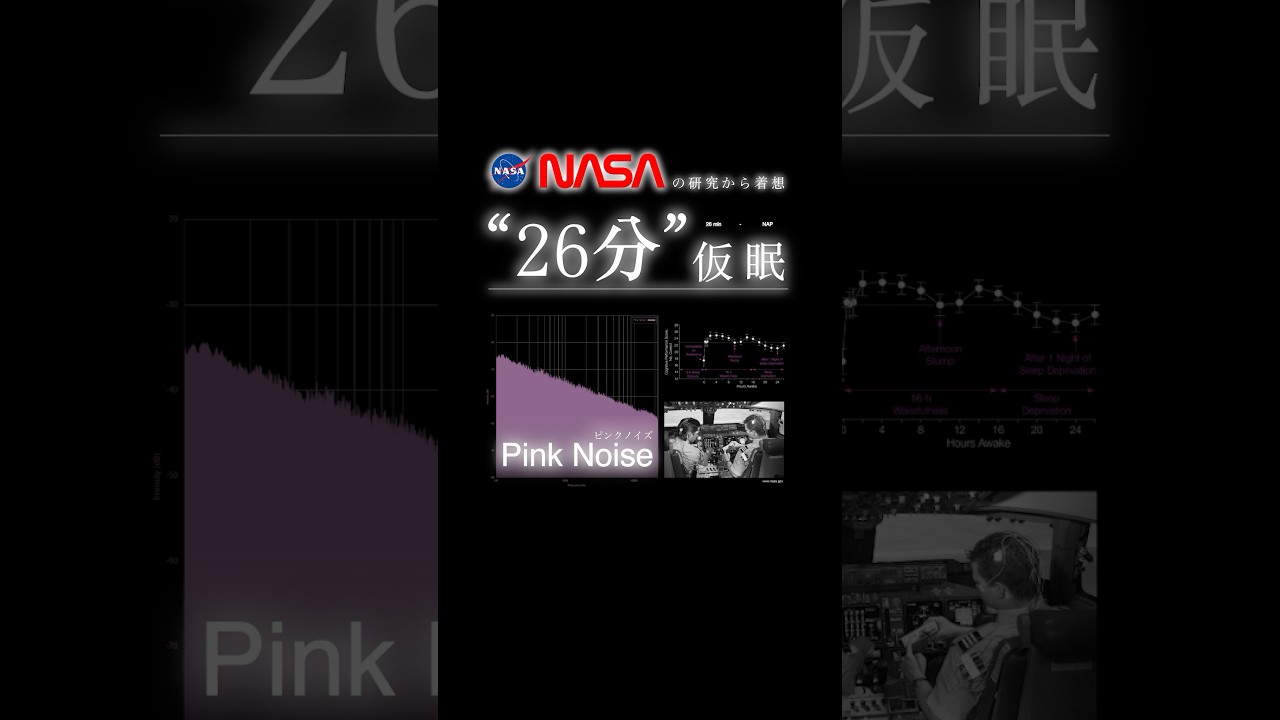 【26分 仮眠】ピンクノイズ| NASAの研究から着想 #睡眠 #pinknoise #shorts
