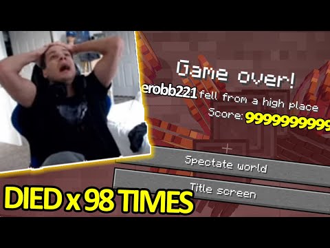 10IQ Noob KEEPS ON DYING in Minecraft Hardcore *LMAO* (FUNNIEST MINECRAFT FAILS & WINS CLIPS)