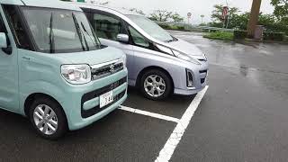 電気自動車で日本一周チャレンジ#33 || 四国編 || 愛媛県突入 石鎚山SAにて追加チャージ SAの構造が独特