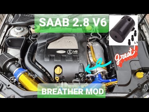 saab 9 3 2.8 Crankcase Breather catch can install