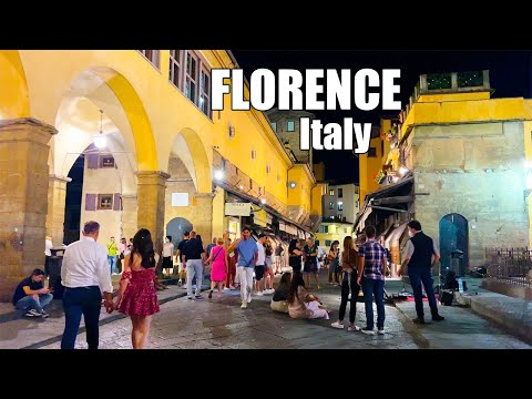 FLORENCE Summer, 4K HDR Walking Tour  🇮🇹 Italy Evening Walk with captions