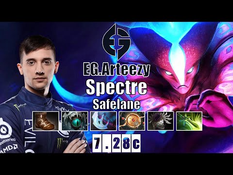 Spectre Safelane | EG.Arteezy | THE SUPER CARRY IN DOTA 2 | 7.28c Gameplay Highlights