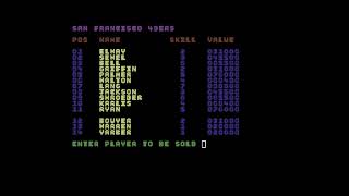 Endzone - C64 Commodore 64 game American Football simulator playthrough with commentary