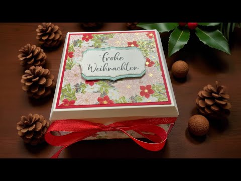 Weihnachtliche Geschenkschachtel (13x13x7cm) Stampin`Up!® - Weihnachtstraditionen