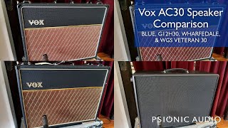 Video thumbnail for AC30 Speaker Comparison - Blue, G12H30, Wharfedale, and WGS Veteran 30 by Psionic Audio