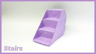 Origami Stairs Easy | Step by Step Tutorial | Cách gấp bậc cầu thang bằng giấy | Tuan Bo TubeHD