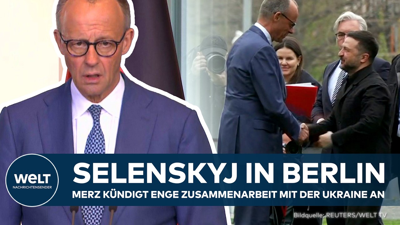 DEUTSCHLAND: Selenskyj zu Besuch in Berlin – Merz kündigt engere Zusammenarbeit mit der Ukraine an
