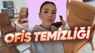 BİRLİKTE OFİSİ TEMİZLİYORUZ🧼 OFİS TURU  📷 DERİ KOLTUK TEMİZLİĞİ