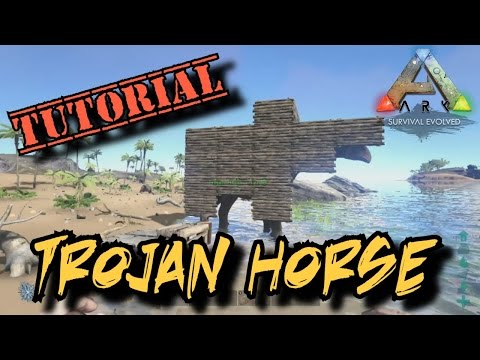 Trojan Horse Tutorial - Paracer Platform Saddle Build-  Ark Survival Evolved