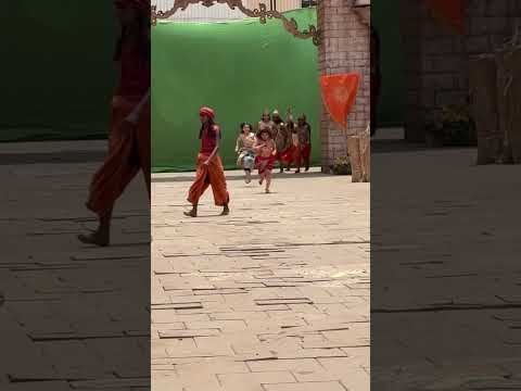 Behaind the scen Veer Hanuman Hanuman Ayodhya se bhag rhe hai #Onsetshootingvideo #Liveshoot #Bts