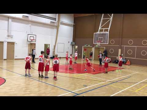 2.2.2019 Keski-Suomen minien 2.div. koripalloa, 4.erä, Honsu Red (mikrot) - Honsu Black (minit)