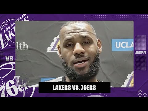 勒布朗談湖人隊防守喬爾-恩比德和安東尼-戴維斯的發展｜NBA on ESPN (LeBron on the Lakers' defense on Joel Embiid and Anthony Davis' development | NBA on ESPN)