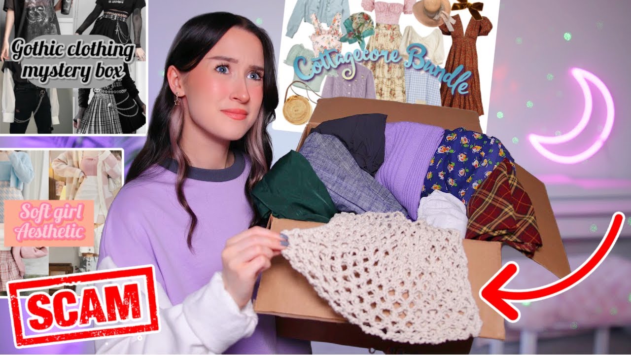I Bought CLOTHING MYSTERY BOXES From ETSY In Different Aesthetics...