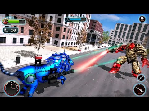 Real Lion Transform Robot Shooting Android Gameplay