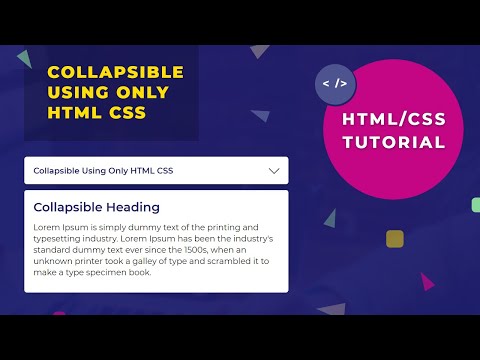 Collapsibledropdown Using Only Html Css Css Tutorial Enhance Coding Seo Friendly