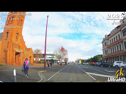 Driving from Palmerston north City Centre to Kelvin Grove 4K HDR - New Zealand