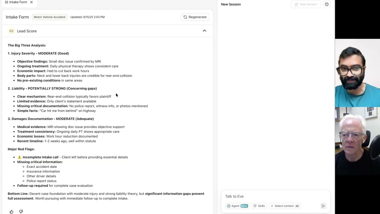 15 Minute demo of Eve Legal's Call Intake for Law Firms