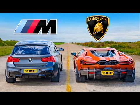 I WASN’T READY FOR THIS! Tuned M140i v Lambo DRAG RACE