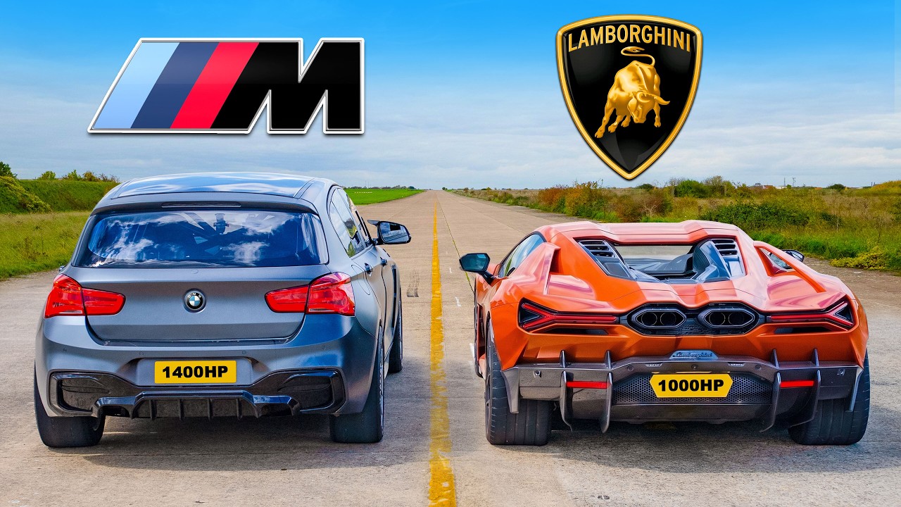I WASN’T READY FOR THIS! Tuned M140i v Lambo DRAG RACE